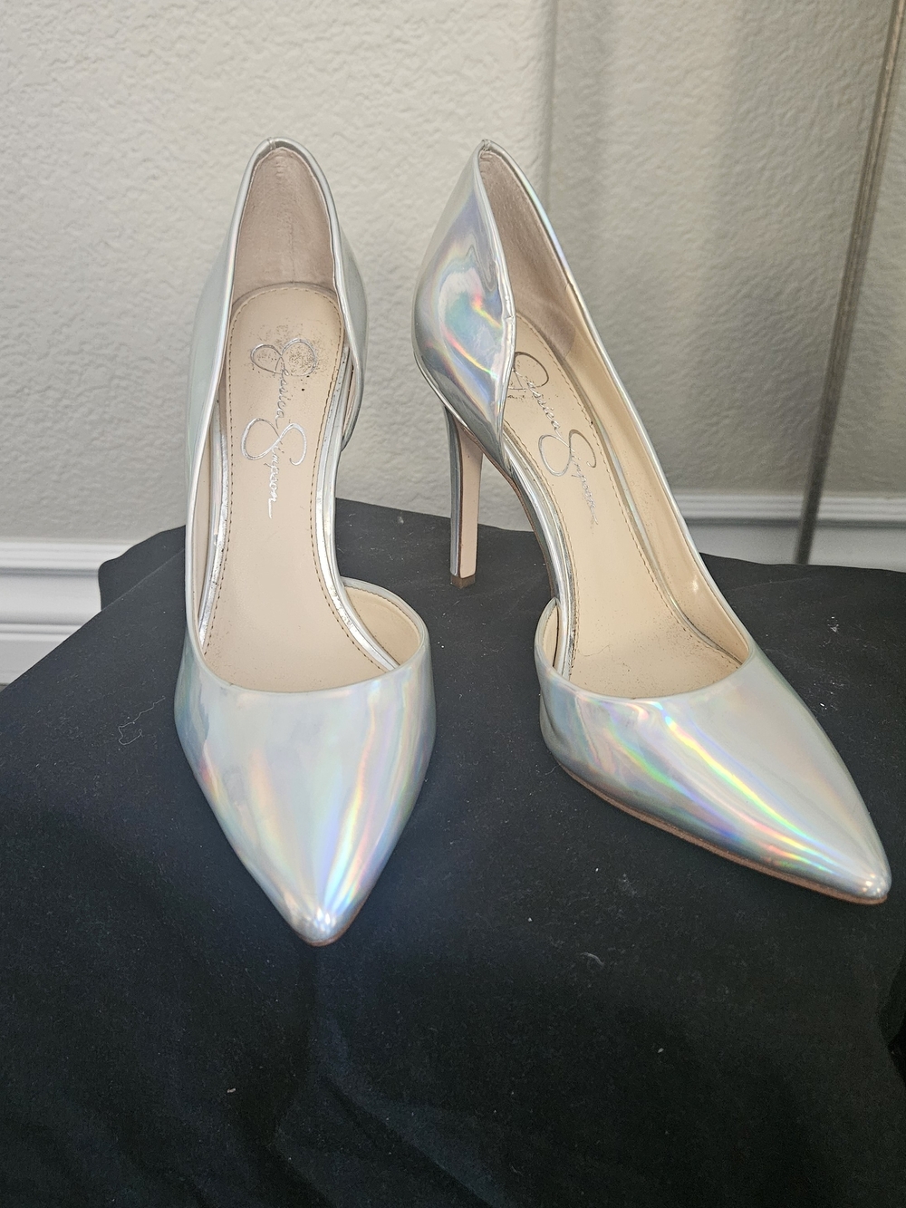 Jessica Howard Iridescent Pointed-Toe Stiletto Pumps - Holographic